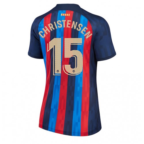 Fotbalové Dres Barcelona Andreas Christensen #15 Dámské Domácí 2022-23 Krátký Rukáv